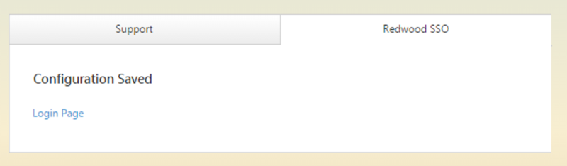 Capture of saved Redwood SSO configuration